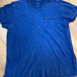 Rvca heather navy pocket tee